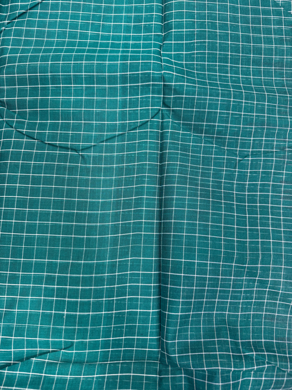 Silk Cotton Saree - Maroon with Teal Checks
