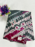 Cotton Saree SLM-CTN-0019 - Grey and magenta tie-dye print