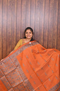 Function Wear Saree SLM-FWR-0006 - Orange with butta motifs - front view