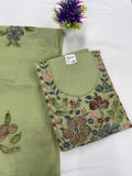 Salwar SLM-SLW-0007 - Pista green with floral embroidery