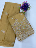 Salwar SLM-SLW-0019 - Beige gold with embroidery