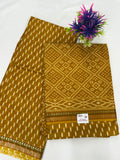 Salwar SLM-SLW-0024 - Mustard yellow with a diamond pattern print