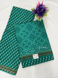 Salwar SLM-SLW-0026 - Teal green with a diamond pattern print