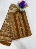 Salwar SLM-SLW-0037 - Brown with a block print