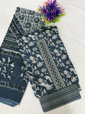 Salwar SLM-SLW-0048 - Slate grey with a printed pattern