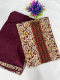 Salwar SLM-SLW-0055 - Wine with a printed top