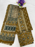 Salwar SLM-SLW-0062 - Mustard with a printed pattern