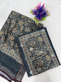 Salwar SLM-SLW-0086 - Navy with a printed pattern