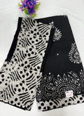 Salwar SLM-SLW-0099 - Black and white with a printed pattern