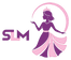 SLM Boutique logo — crowned figure in a flowing saree beside the SLM wordmark, purple and rose pink